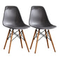 Contemporary Style Dining Chairs Armless Side Chair with Wooden Legs Grey Set of 2 Clearhalo 'Dining Chairs' 'Dining Tables & Seating' 'dining_chair' 'Furniture' 'furniture_dining_chair' 'Kitchen & Dining Furniture' 4781833