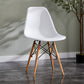 Contemporary Style Dining Chairs Armless Side Chair with Wooden Legs White 1 Piece Clearhalo 'Dining Chairs' 'Dining Tables & Seating' 'dining_chair' 'Furniture' 'furniture_dining_chair' 'Kitchen & Dining Furniture' 4781838