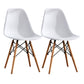 Contemporary Style Dining Chairs Armless Side Chair with Wooden Legs White Set of 2 Clearhalo 'Dining Chairs' 'Dining Tables & Seating' 'dining_chair' 'Furniture' 'furniture_dining_chair' 'Kitchen & Dining Furniture' 4781840