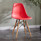 Contemporary Style Dining Chairs Armless Side Chair with Wooden Legs Red 1 Piece Clearhalo 'Dining Chairs' 'Dining Tables & Seating' 'dining_chair' 'Furniture' 'furniture_dining_chair' 'Kitchen & Dining Furniture' 4781843