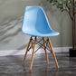 Contemporary Style Dining Chairs Armless Side Chair with Wooden Legs Light Blue 1 Piece Clearhalo 'Dining Chairs' 'Dining Tables & Seating' 'dining_chair' 'Furniture' 'furniture_dining_chair' 'Kitchen & Dining Furniture' 4781855