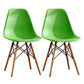 Contemporary Style Dining Chairs Armless Side Chair with Wooden Legs Green Set of 2 Clearhalo 'Dining Chairs' 'Dining Tables & Seating' 'dining_chair' 'Furniture' 'furniture_dining_chair' 'Kitchen & Dining Furniture' 4781859