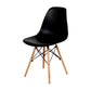 Contemporary Style Dining Chair Armless Side Chair with Wooden Legs Black 1 Piece Clearhalo 'Dining Chairs' 'Dining Tables & Seating' 'dining_chair' 'Furniture' 'furniture_dining_chair' 'Kitchen & Dining Furniture' 4781866