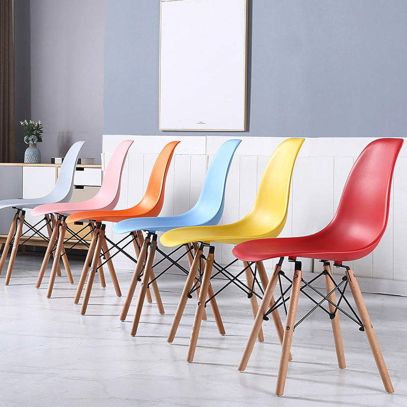 Contemporary Style Dining Chair Armless Side Chair with Wooden Legs Clearhalo 'Dining Chairs' 'Dining Tables & Seating' 'dining_chair' 'Furniture' 'furniture_dining_chair' 'Kitchen & Dining Furniture' 4781869