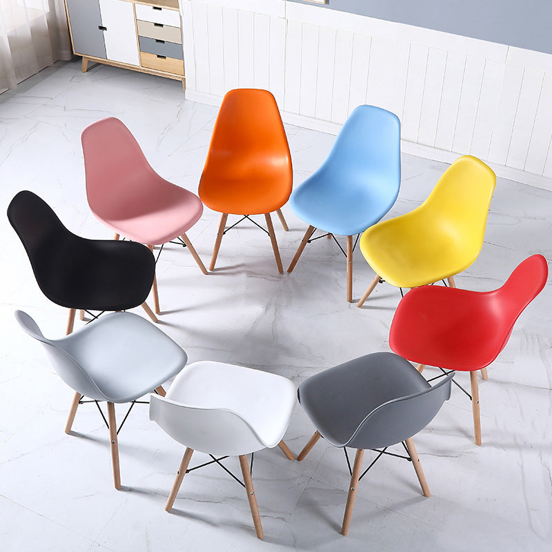 Contemporary Style Dining Chair Armless Side Chair with Wooden Legs Clearhalo 'Dining Chairs' 'Dining Tables & Seating' 'dining_chair' 'Furniture' 'furniture_dining_chair' 'Kitchen & Dining Furniture' 4781872