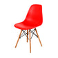 Contemporary Style Dining Chair Armless Side Chair with Wooden Legs Red 1 Piece Clearhalo 'Dining Chairs' 'Dining Tables & Seating' 'dining_chair' 'Furniture' 'furniture_dining_chair' 'Kitchen & Dining Furniture' 4781884