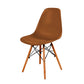 Contemporary Style Dining Chair Armless Side Chair with Wooden Legs Brown 1 Piece Clearhalo 'Dining Chairs' 'Dining Tables & Seating' 'dining_chair' 'Furniture' 'furniture_dining_chair' 'Kitchen & Dining Furniture' 4781896
