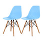 Contemporary Style Dining Chair Armless Side Chair with Wooden Legs Blue Set of 2 Clearhalo 'Dining Chairs' 'Dining Tables & Seating' 'dining_chair' 'Furniture' 'furniture_dining_chair' 'Kitchen & Dining Furniture' 4781900