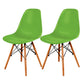 Contemporary Style Dining Chair Armless Side Chair with Wooden Legs Green Set of 2 Clearhalo 'Dining Chairs' 'Dining Tables & Seating' 'dining_chair' 'Furniture' 'furniture_dining_chair' 'Kitchen & Dining Furniture' 4781903