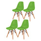 Contemporary Style Dining Chair Armless Side Chair with Wooden Legs Green Set of 4 Clearhalo 'Dining Chairs' 'Dining Tables & Seating' 'dining_chair' 'Furniture' 'furniture_dining_chair' 'Kitchen & Dining Furniture' 4781904