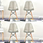 Scandinavian Plastic Dining Room Side Chair Solid Back Chair with Wood Legs Grey Set of 4 Clearhalo 'Dining Chairs' 'Dining Tables & Seating' 'dining_chair' 'Furniture' 'furniture_dining_chair' 'Kitchen & Dining Furniture' 4781911