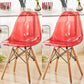 Scandinavian Plastic Dining Room Side Chair Solid Back Chair with Wood Legs Red Set of 2 Clearhalo 'Dining Chairs' 'Dining Tables & Seating' 'dining_chair' 'Furniture' 'furniture_dining_chair' 'Kitchen & Dining Furniture' 4781920