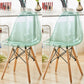 Scandinavian Plastic Dining Room Side Chair Solid Back Chair with Wood Legs Blue Set of 2 Clearhalo 'Dining Chairs' 'Dining Tables & Seating' 'dining_chair' 'Furniture' 'furniture_dining_chair' 'Kitchen & Dining Furniture' 4781924