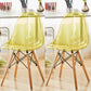 Scandinavian Plastic Dining Room Side Chair Solid Back Chair with Wood Legs Green Set of 2 Clearhalo 'Dining Chairs' 'Dining Tables & Seating' 'dining_chair' 'Furniture' 'furniture_dining_chair' 'Kitchen & Dining Furniture' 4781926