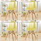 Scandinavian Plastic Dining Room Side Chair Solid Back Chair with Wood Legs Green Set of 4 Clearhalo 'Dining Chairs' 'Dining Tables & Seating' 'dining_chair' 'Furniture' 'furniture_dining_chair' 'Kitchen & Dining Furniture' 4781927