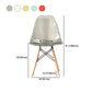 Scandinavian Plastic Dining Room Side Chair Solid Back Chair with Wood Legs Clearhalo 'Dining Chairs' 'Dining Tables & Seating' 'dining_chair' 'Furniture' 'furniture_dining_chair' 'Kitchen & Dining Furniture' 4781928