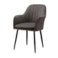 Nordic Glam Style Dining Chair Arm Side Chair with Metal Legs Dark Gray Black 1 Piece Clearhalo 'Dining Chairs' 'Dining Tables & Seating' 'dining_chair' 'Furniture' 'furniture_dining_chair' 'Kitchen & Dining Furniture' 4781930