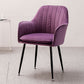 Nordic Glam Style Dining Chair Arm Side Chair with Metal Legs Purple Black 1 Piece Clearhalo 'Dining Chairs' 'Dining Tables & Seating' 'dining_chair' 'Furniture' 'furniture_dining_chair' 'Kitchen & Dining Furniture' 4781936