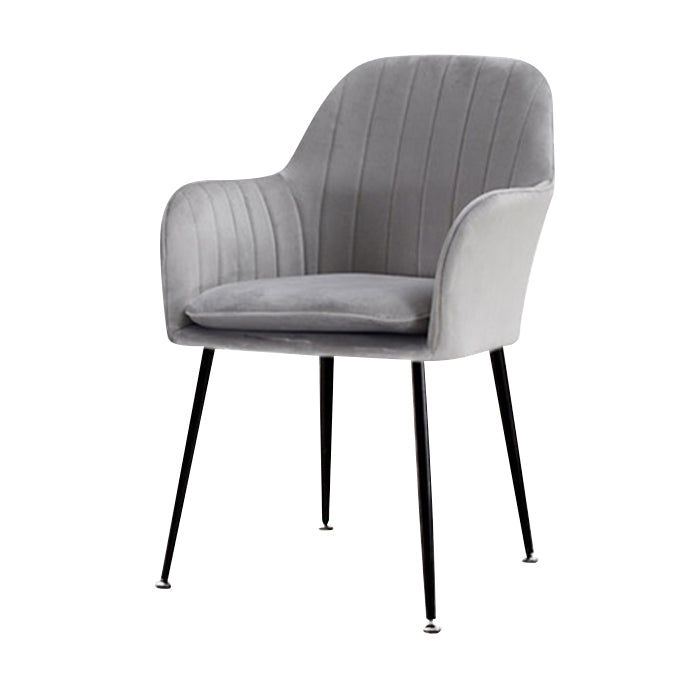Nordic Glam Style Dining Chair Arm Side Chair with Metal Legs Clearhalo 'Dining Chairs' 'Dining Tables & Seating' 'dining_chair' 'Furniture' 'furniture_dining_chair' 'Kitchen & Dining Furniture' 4781937