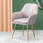 Nordic Glam Style Dining Chair Arm Side Chair with Metal Legs Clearhalo 'Dining Chairs' 'Dining Tables & Seating' 'dining_chair' 'Furniture' 'furniture_dining_chair' 'Kitchen & Dining Furniture' 4781947