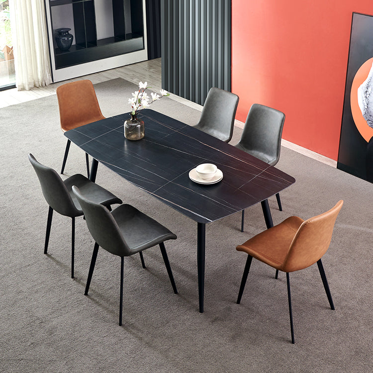 Metal Contemporary Indoor-Outdoor Side Chair Solid Back Chair Clearhalo 'Dining Chairs' 'Dining Tables & Seating' 'dining_chair' 'furn' 'furn_dining_chair' 'Furniture' 'furniture_dining_chair' 'Kitchen & Dining Furniture' 4781959