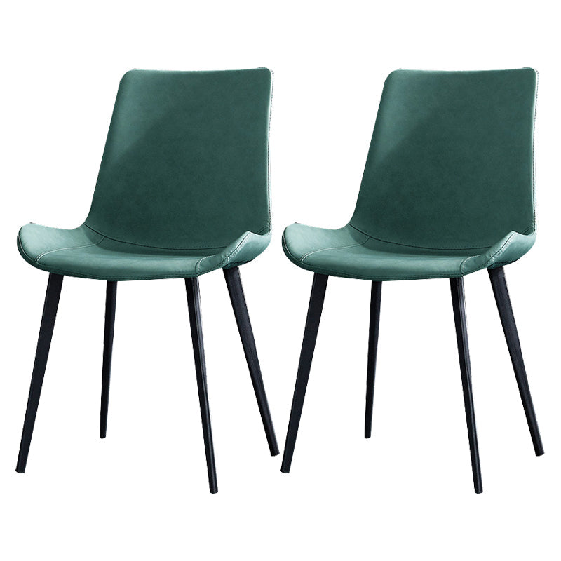 Metal Contemporary Indoor-Outdoor Side Chair Solid Back Chair Light Green 2 Piece Set Clearhalo 'Dining Chairs' 'Dining Tables & Seating' 'dining_chair' 'furn' 'furn_dining_chair' 'Furniture' 'furniture_dining_chair' 'Kitchen & Dining Furniture' 4781963