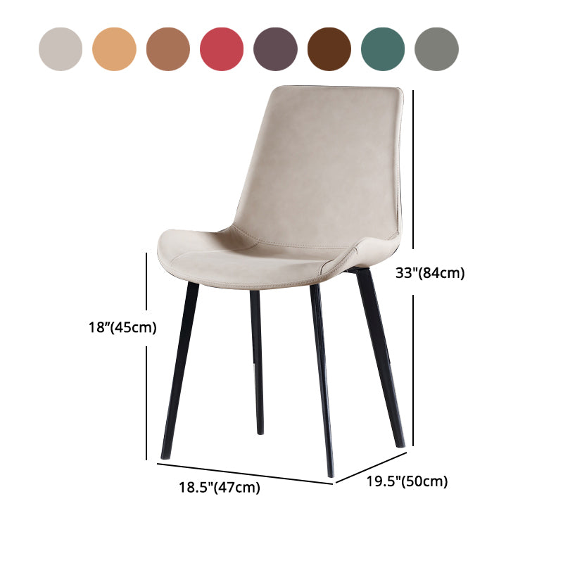 Metal Contemporary Indoor-Outdoor Side Chair Solid Back Chair Clearhalo 'Dining Chairs' 'Dining Tables & Seating' 'dining_chair' 'furn' 'furn_dining_chair' 'Furniture' 'furniture_dining_chair' 'Kitchen & Dining Furniture' 4781975