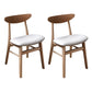Contemporary Style Dining Chairs Armless Side Chairs with Wooden Legs Natural Wood White 2 Piece Set Clearhalo 'Dining Chairs' 'Dining Tables & Seating' 'dining_chair' 'furn' 'furn_dining_chair' 'Furniture' 'furniture_dining_chair' 'Kitchen & Dining Furniture' 4781977