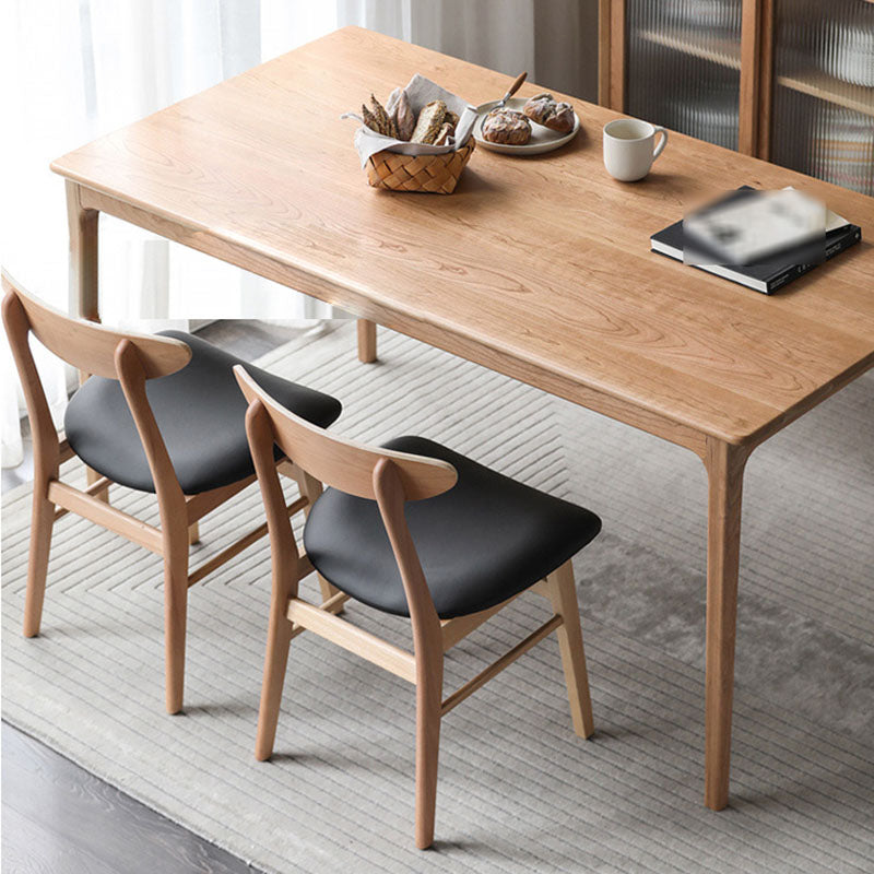 Contemporary Style Dining Chairs Armless Side Chairs with Wooden Legs Clearhalo 'Dining Chairs' 'Dining Tables & Seating' 'dining_chair' 'furn' 'furn_dining_chair' 'Furniture' 'furniture_dining_chair' 'Kitchen & Dining Furniture' 4781979