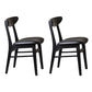 Contemporary Style Dining Chairs Armless Side Chairs with Wooden Legs Black 2 Piece Set Clearhalo 'Dining Chairs' 'Dining Tables & Seating' 'dining_chair' 'furn' 'furn_dining_chair' 'Furniture' 'furniture_dining_chair' 'Kitchen & Dining Furniture' 4781984