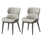 Industrial Design Armless Faux Leather Side Chair Wingback Side Chair Cream Gray 2 Piece Set Clearhalo 'Dining Chairs' 'Dining Tables & Seating' 'dining_chair' 'furn' 'furn_dining_chair' 'Furniture' 'furniture_dining_chair' 'Kitchen & Dining Furniture' 4782005
