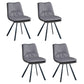 Industrial Design Armless Solid Back Chair Faux Leather Side Chair Grey 4 Piece Set Clearhalo 'Dining Chairs' 'Dining Tables & Seating' 'dining_chair' 'furn' 'furn_dining_chair' 'Furniture' 'furniture_dining_chair' 'Kitchen & Dining Furniture' 4782015