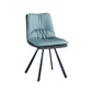 Industrial Design Armless Solid Back Chair Faux Leather Side Chair Blue 1 Piece Clearhalo 'Dining Chairs' 'Dining Tables & Seating' 'dining_chair' 'furn' 'furn_dining_chair' 'Furniture' 'furniture_dining_chair' 'Kitchen & Dining Furniture' 4782016
