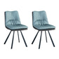 Industrial Design Armless Solid Back Chair Faux Leather Side Chair Blue 2 Piece Set Clearhalo 'Dining Chairs' 'Dining Tables & Seating' 'dining_chair' 'furn' 'furn_dining_chair' 'Furniture' 'furniture_dining_chair' 'Kitchen & Dining Furniture' 4782019
