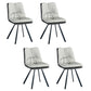 Industrial Design Armless Solid Back Chair Faux Leather Side Chair Beige 4 Piece Set Clearhalo 'Dining Chairs' 'Dining Tables & Seating' 'dining_chair' 'furn' 'furn_dining_chair' 'Furniture' 'furniture_dining_chair' 'Kitchen & Dining Furniture' 4782027