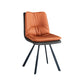 Industrial Design Armless Solid Back Chair Faux Leather Side Chair Orange 1 Piece Clearhalo 'Dining Chairs' 'Dining Tables & Seating' 'dining_chair' 'furn' 'furn_dining_chair' 'Furniture' 'furniture_dining_chair' 'Kitchen & Dining Furniture' 4782029