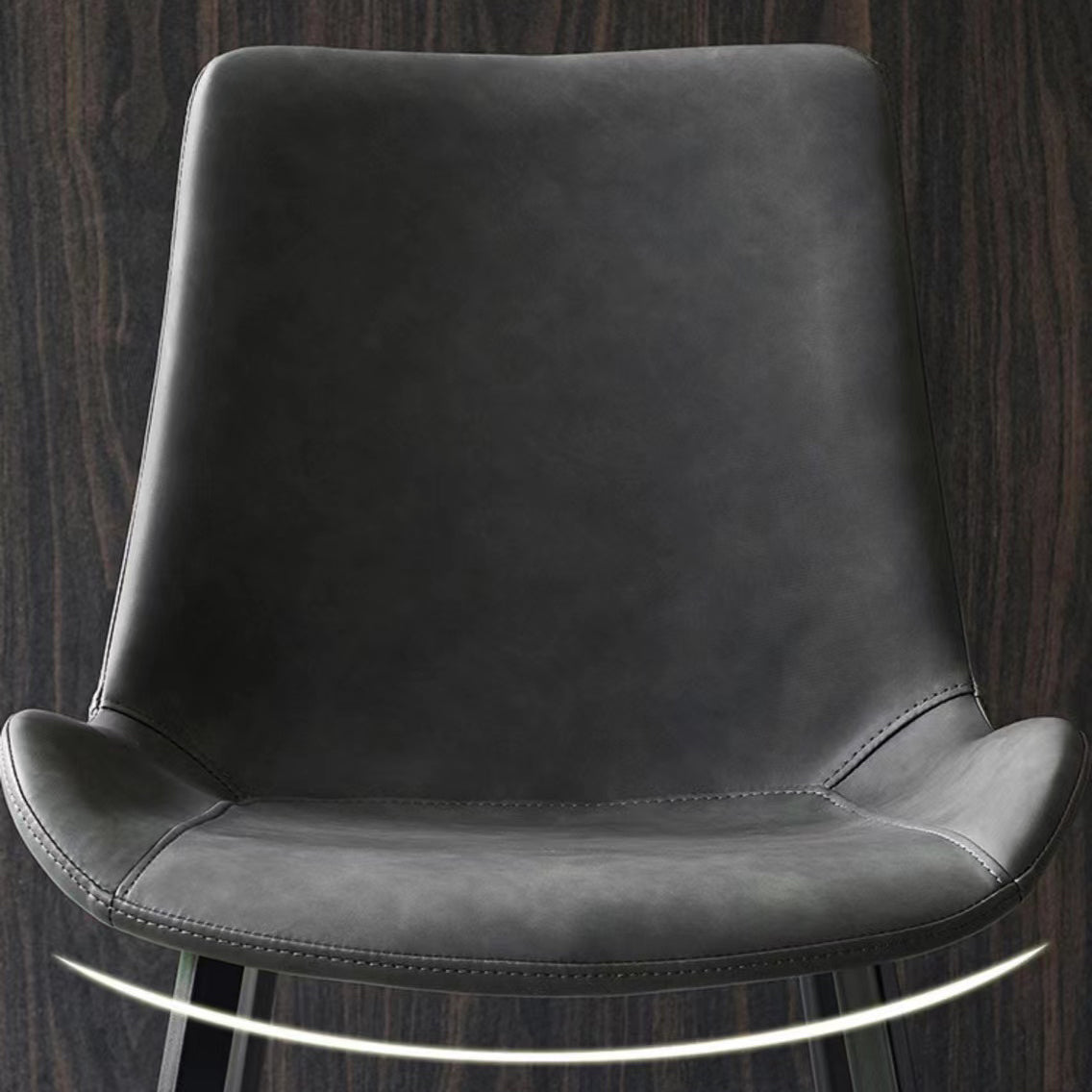 Minimalist Faux Leather Side Chair for Home Solid Back Chair Clearhalo 'Dining Chairs' 'Dining Tables & Seating' 'dining_chair' 'furn' 'furn_dining_chair' 'Furniture' 'furniture_dining_chair' 'Kitchen & Dining Furniture' 4782049