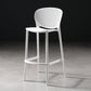 Modern Bar-stool Plastic Counter Bar Stool for Kitchen Bar with Plastic Legs Textured White 1 Piece Clearhalo 'Bar Furniture' 'Bar Stools' 'bar_stools' 'furn' 'furn_bar_stools' 'Furniture' 'furniture_bar_stools' 'Kitchen & Dining Furniture' 4782055