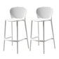 Modern Bar-stool Plastic Counter Bar Stool for Kitchen Bar with Plastic Legs Textured White 2 Piece Set Clearhalo 'Bar Furniture' 'Bar Stools' 'bar_stools' 'furn' 'furn_bar_stools' 'Furniture' 'furniture_bar_stools' 'Kitchen & Dining Furniture' 4782057