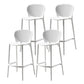 Modern Bar-stool Plastic Counter Bar Stool for Kitchen Bar with Plastic Legs Textured White 4 Piece Set Clearhalo 'Bar Furniture' 'Bar Stools' 'bar_stools' 'furn' 'furn_bar_stools' 'Furniture' 'furniture_bar_stools' 'Kitchen & Dining Furniture' 4782058