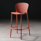 Modern Bar-stool Plastic Counter Bar Stool for Kitchen Bar with Plastic Legs Light Red 1 Piece Clearhalo 'Bar Furniture' 'Bar Stools' 'bar_stools' 'furn' 'furn_bar_stools' 'Furniture' 'furniture_bar_stools' 'Kitchen & Dining Furniture' 4782060