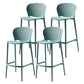 Modern Bar-stool Plastic Counter Bar Stool for Kitchen Bar with Plastic Legs Blue 4 Piece Set Clearhalo 'Bar Furniture' 'Bar Stools' 'bar_stools' 'furn' 'furn_bar_stools' 'Furniture' 'furniture_bar_stools' 'Kitchen & Dining Furniture' 4782071