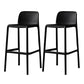 Modern Bar-stool Plastic Counter Bar Stool for Kitchen Bar with Plastic Legs Black 2 Piece Set Bar Stool(30"H) Clearhalo 'Bar Furniture' 'Bar Stools' 'bar_stools' 'furn' 'furn_bar_stools' 'Furniture' 'furniture_bar_stools' 'Kitchen & Dining Furniture' 4782079