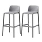 Modern Bar-stool Plastic Counter Bar Stool for Kitchen Bar with Plastic Legs Grey 2 Piece Set Bar Stool(30"H) Clearhalo 'Bar Furniture' 'Bar Stools' 'bar_stools' 'furn' 'furn_bar_stools' 'Furniture' 'furniture_bar_stools' 'Kitchen & Dining Furniture' 4782082