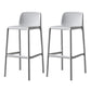 Modern Bar-stool Plastic Counter Bar Stool for Kitchen Bar with Plastic Legs White 2 Piece Set Bar Stool(30"H) Clearhalo 'Bar Furniture' 'Bar Stools' 'bar_stools' 'furn' 'furn_bar_stools' 'Furniture' 'furniture_bar_stools' 'Kitchen & Dining Furniture' 4782085
