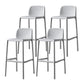 Modern Bar-stool Plastic Counter Bar Stool for Kitchen Bar with Plastic Legs White 4 Piece Set Bar Stool(30"H) Clearhalo 'Bar Furniture' 'Bar Stools' 'bar_stools' 'furn' 'furn_bar_stools' 'Furniture' 'furniture_bar_stools' 'Kitchen & Dining Furniture' 4782086