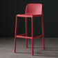 Modern Bar-stool Plastic Counter Bar Stool for Kitchen Bar with Plastic Legs Red 1 Piece Bar Stool(30"H) Clearhalo 'Bar Furniture' 'Bar Stools' 'bar_stools' 'furn' 'furn_bar_stools' 'Furniture' 'furniture_bar_stools' 'Kitchen & Dining Furniture' 4782087