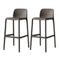 Modern Bar-stool Plastic Counter Bar Stool for Kitchen Bar with Plastic Legs Brown 2 Piece Set Bar Stool(30"H) Clearhalo 'Bar Furniture' 'Bar Stools' 'bar_stools' 'furn' 'furn_bar_stools' 'Furniture' 'furniture_bar_stools' 'Kitchen & Dining Furniture' 4782091
