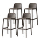 Modern Bar-stool Plastic Counter Bar Stool for Kitchen Bar with Plastic Legs Brown 4 Piece Set Bar Stool(30"H) Clearhalo 'Bar Furniture' 'Bar Stools' 'bar_stools' 'furn' 'furn_bar_stools' 'Furniture' 'furniture_bar_stools' 'Kitchen & Dining Furniture' 4782092