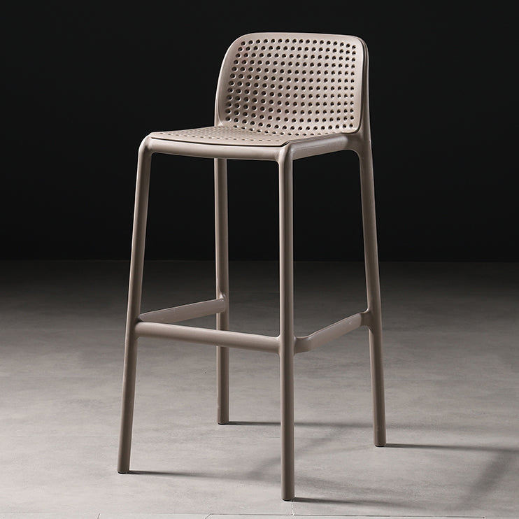 Modern Bar-stool Plastic Counter Bar Stool for Kitchen Bar with Plastic Legs Sand 1 Piece Bar Stool(30"H) Clearhalo 'Bar Furniture' 'Bar Stools' 'bar_stools' 'furn' 'furn_bar_stools' 'Furniture' 'furniture_bar_stools' 'Kitchen & Dining Furniture' 4782093